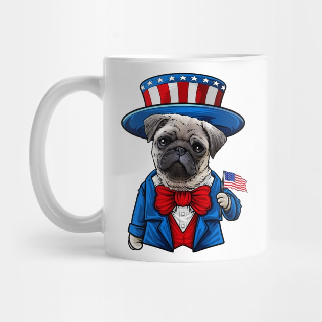 Fourth of July Pug by whyitsme